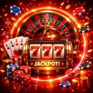 Slot 777 con jackpot y ruleta